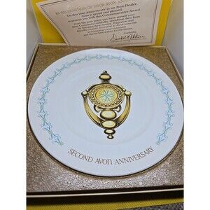 Vintage Second Avon Anniversary Door Knocker Plate Original Box Enoch Wedgwood
